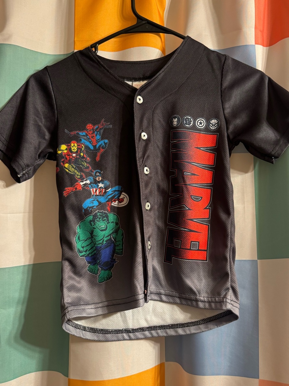 Boys Marvel Baseball Jersey - Size 5/6